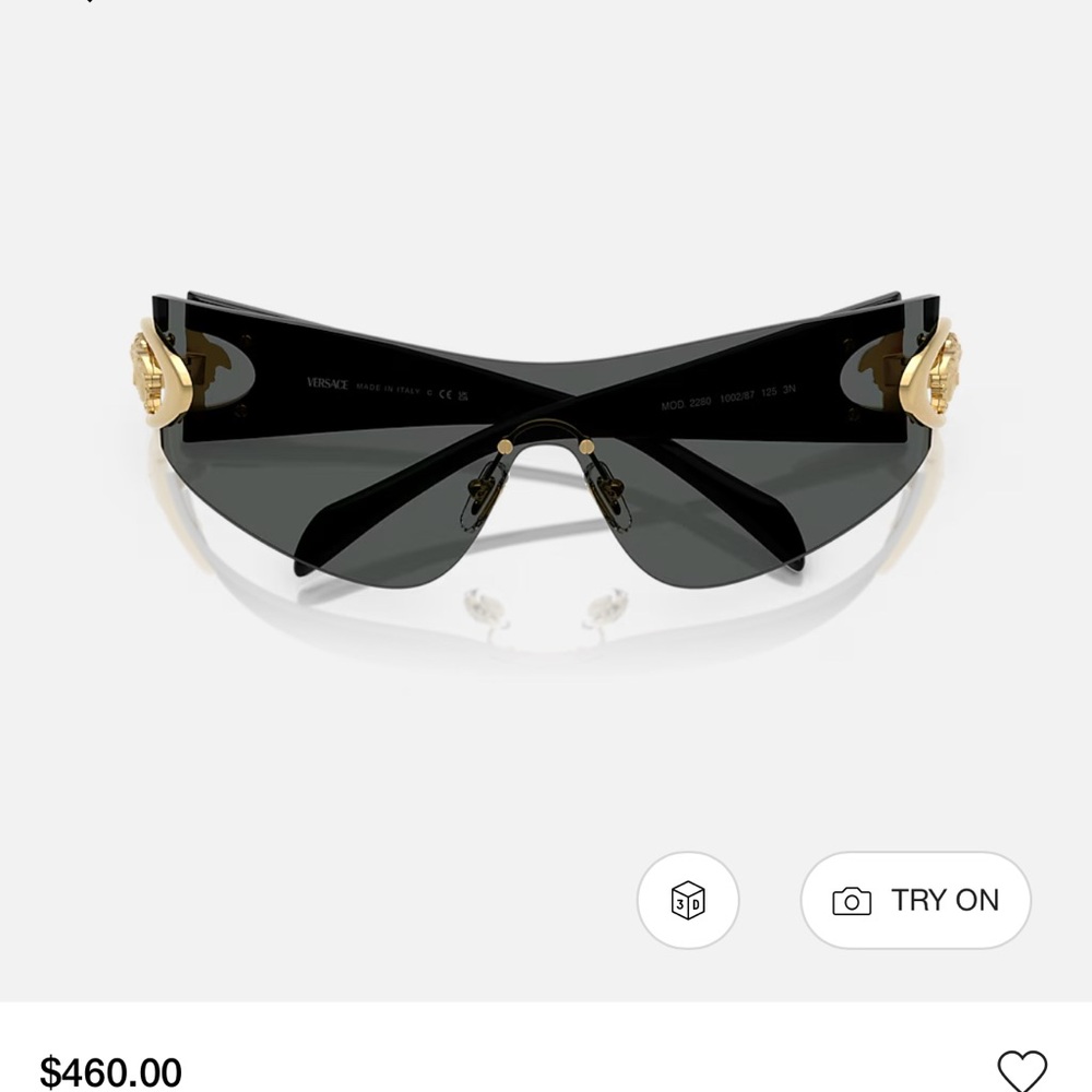 Versace Black and Gold Sunglasses with Luxurious Accents